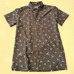 Retro Rifle Multicolor Patterned Casual Shirt
